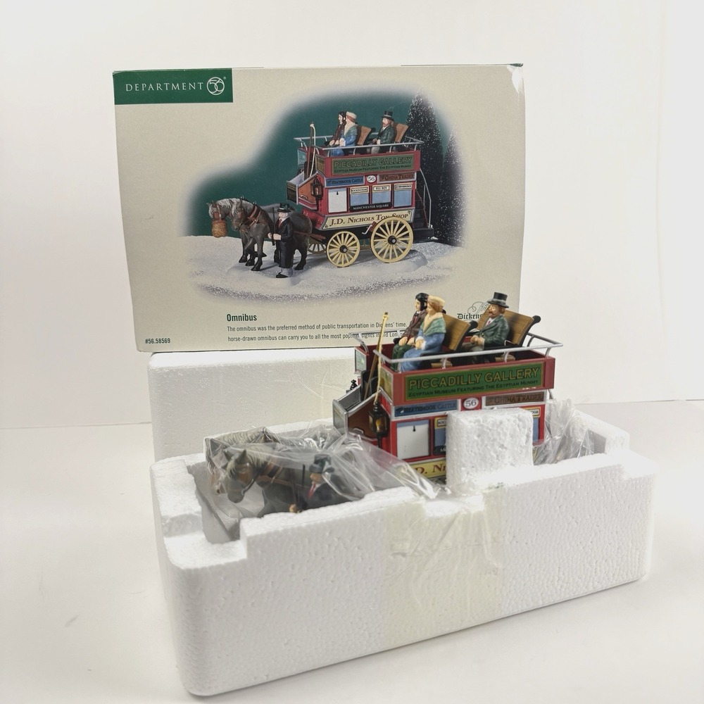Department 56 Omnibus Horse Drawn Dickens Village Heritage Collection 58569